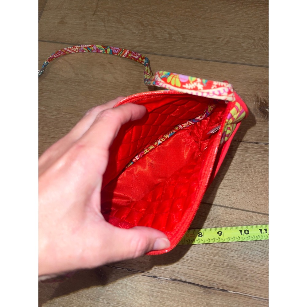 Vera Bradley Quilted Paisley Crossbody Bag Red Multicolor Zip Shoulder Purse - Picture 5 of 5